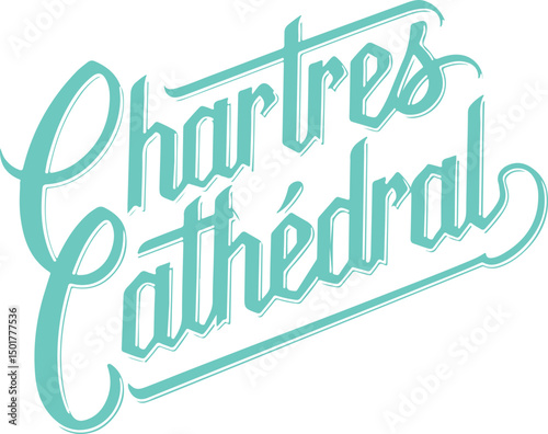 Chartres Cathedral Typography.