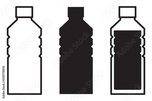 Bottle icon set. bottle vector icon.