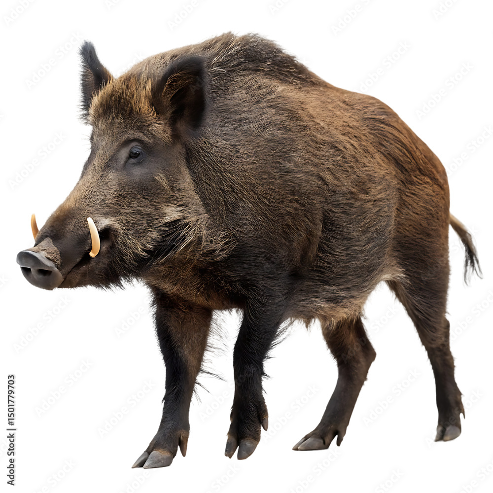 wild boar on white background wild boar on white background