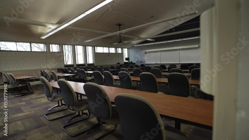 2020 Coronavirus Covid 19 Disease Empty Classroom University College 4K