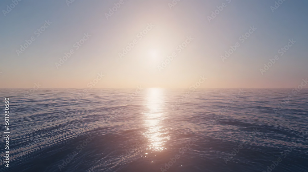 Obraz premium Soft ocean breeze with puffy clouds high resolution picture
