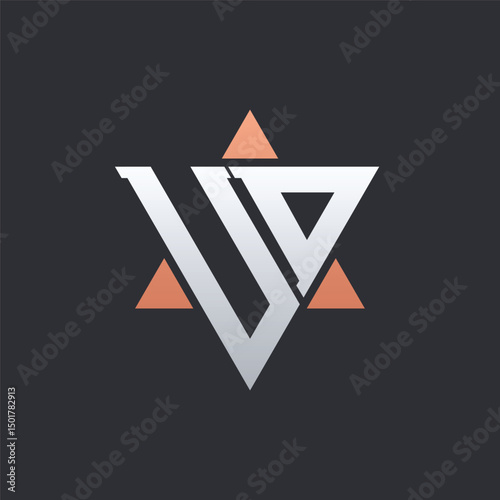 Free Download Modern UD Letter Logo Design with Geometric Triangle Elements. UD Logo Initials - GFXLoad