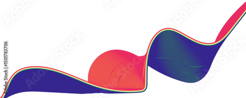 abstract wave line design background, Abstract, smooth, transparent, blue, wave design element. Blue wave. Wave of blue movement curve of a smoky flow