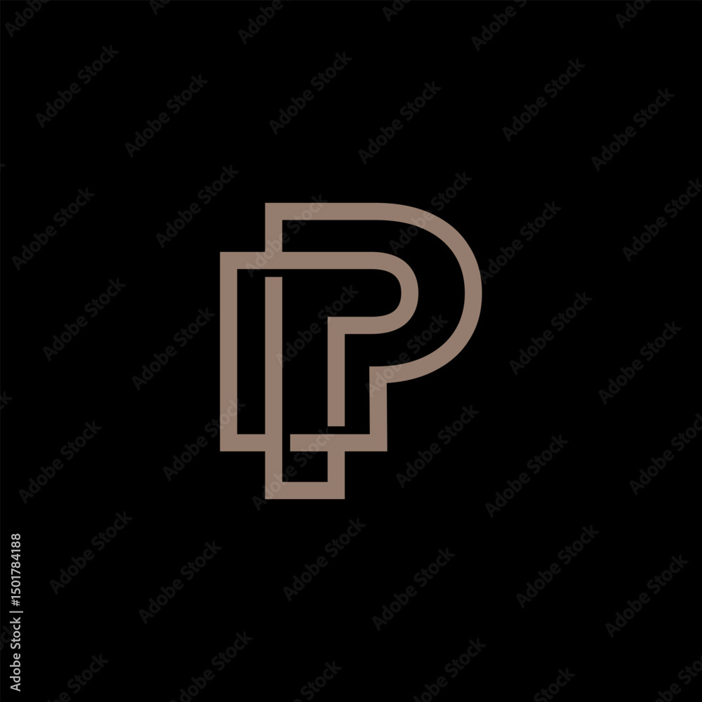 Obraz premium Modern Letter PP Logo Design – Professional Vector Template for Branding, Business Identity, and Monogram Use