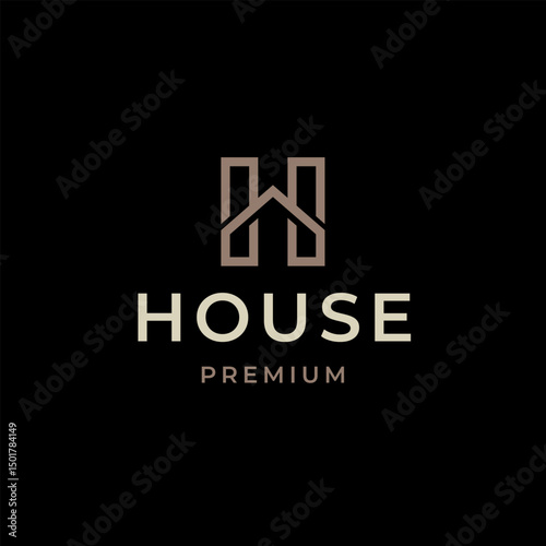 Letter H and House Logo – Initial H Logo Design Template Vector