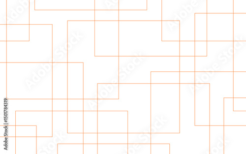 Seamless modern orange color technology concept geometric line. Abstract background with modern colorful line luxury concept. Technology and square shapes in random geometric pattern. Architecture