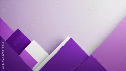 Abstract purple square design with geometric patterns and digital texture