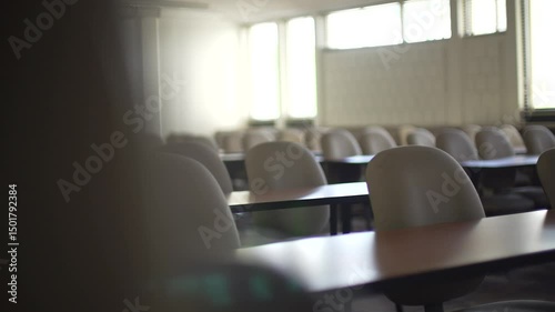 2020 Coronavirus Covid 19 Disease Empty Classroom University College 4K