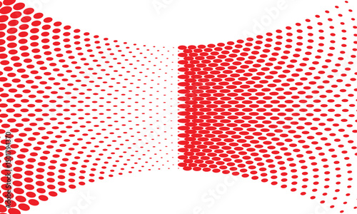 abstract simple red halftone dot squeeze pattern art can be used background.