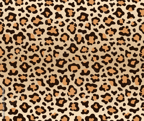 Leopard skin seamless pattern. Luxury leopard fur print for textile and the fashion industry. Seamless pattern of leopard skin. Vector