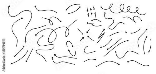 hand drawn arrows.