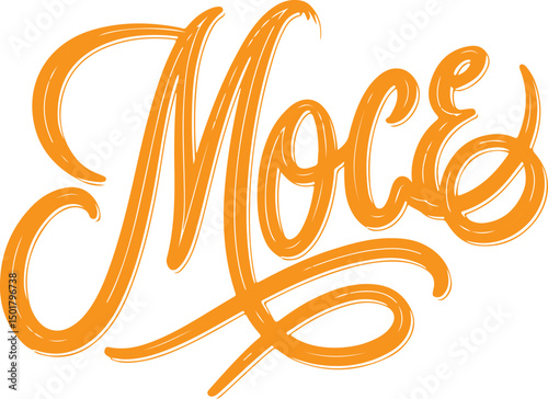 Modern Orange Moccasin Handwritten Typography.