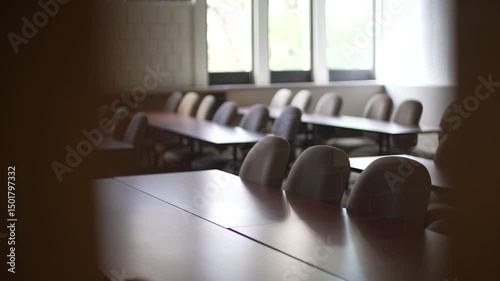 2020 Coronavirus Covid 19 Disease Empty Classroom University College 4K