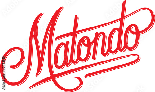 Matondo - Red Handwritten Logo.
