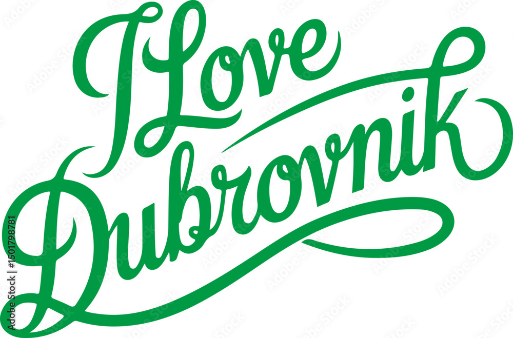Fototapeta premium I Love Dubrovnik.