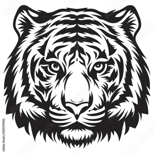 vector illustration of a tiger