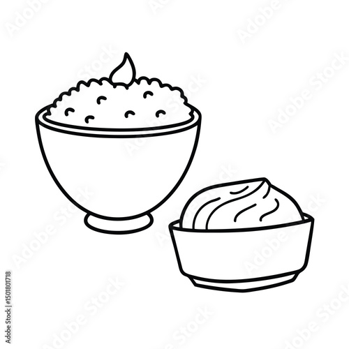 risotto tiramisu sketch vector