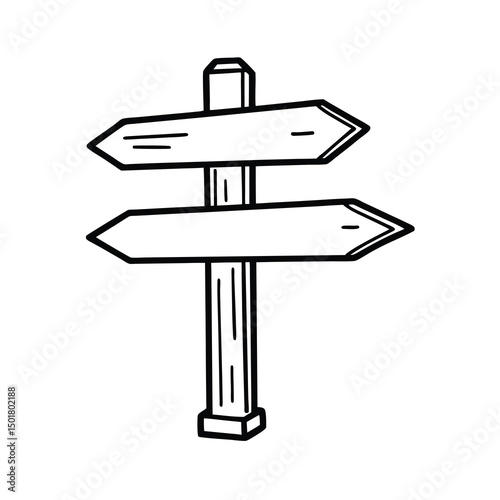 blank direction signs