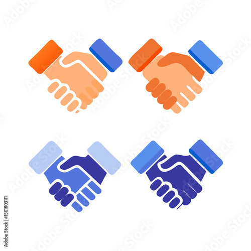 Group Handshake Teamwork Collaboration Icon