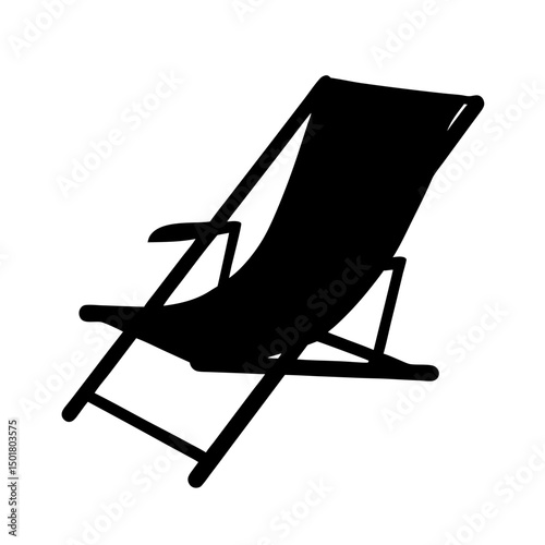 beach chair icon , vector illustration