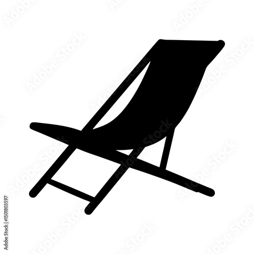 beach chair icon , vector illustration