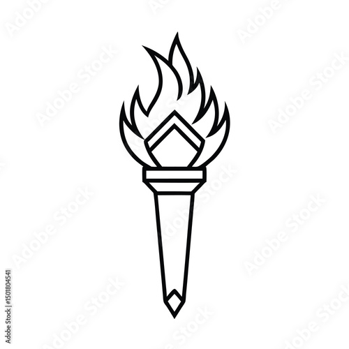 torch flame vector illustration olympic symbol