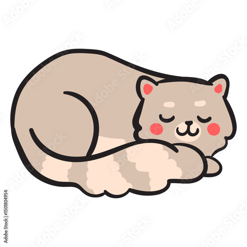 Cute cat stroke kitten