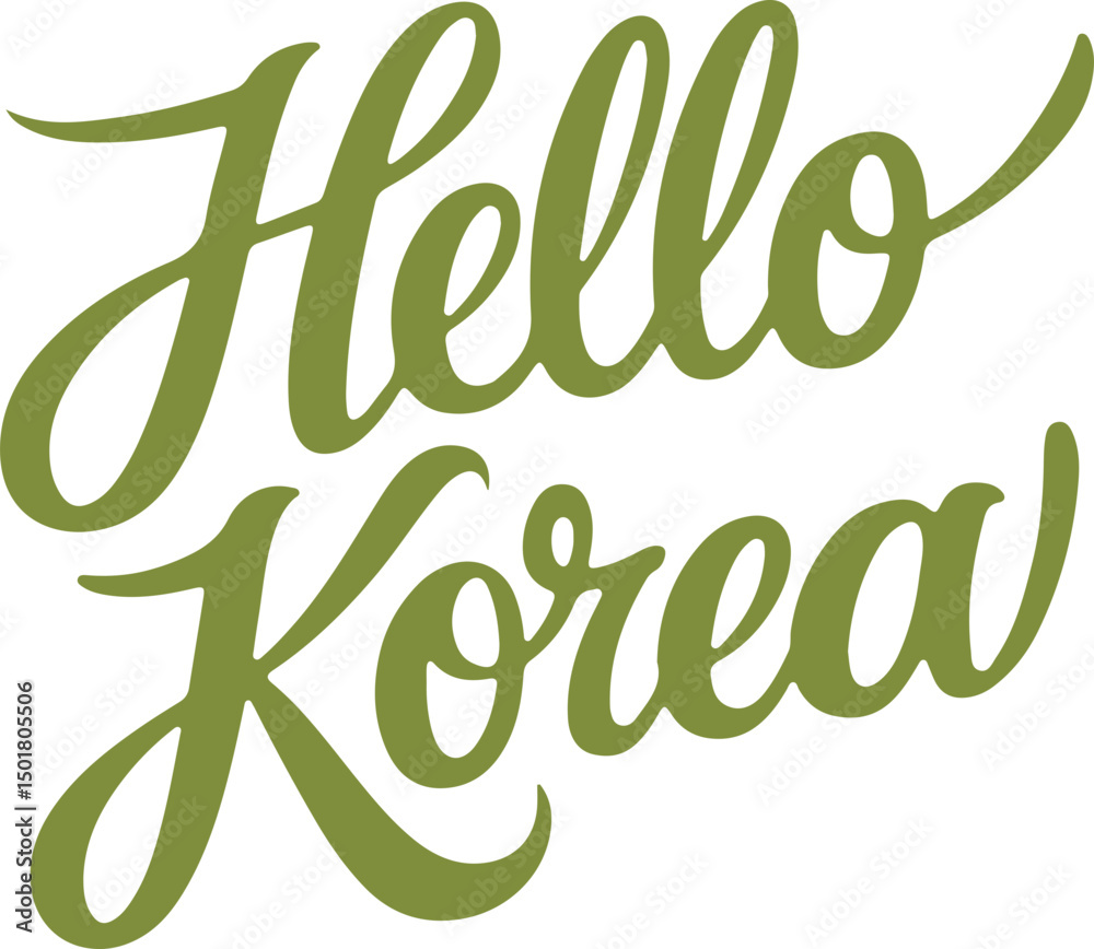 Fototapeta premium Hello Korea.