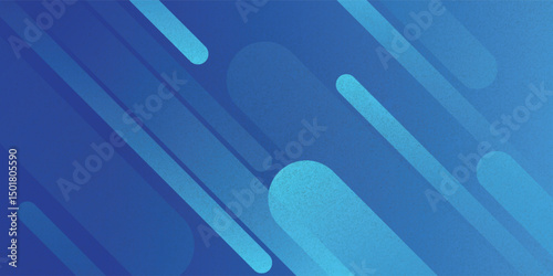 Abstract blue background with diagonal lines. Dynamic shapes composition. Vector illustration