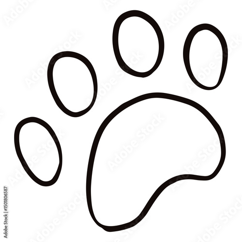 Animal paw print doodle