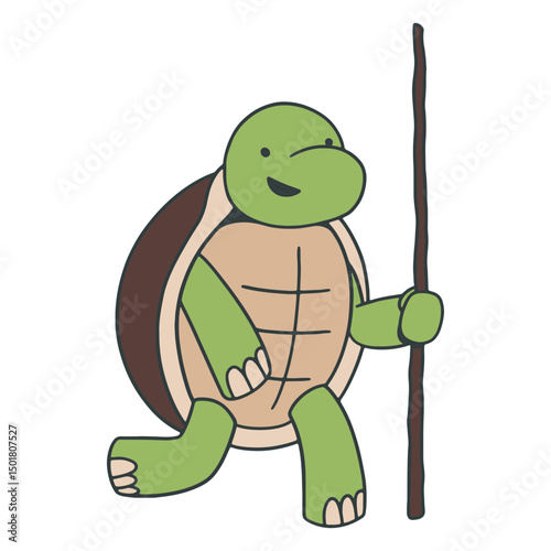 Turtle with staff color stroke