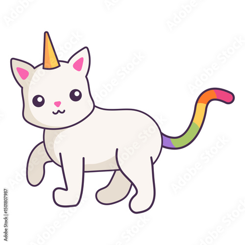 Cute unicorn cat cartoon