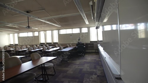2020 Coronavirus Covid 19 Disease Empty Classroom University College 4K
