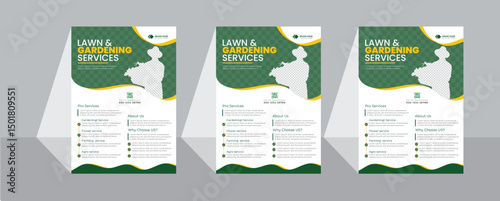 Creative modern fresh clean clear simple agro based A4 flyer or agriculture business Flyer template, magazine, poster design green color