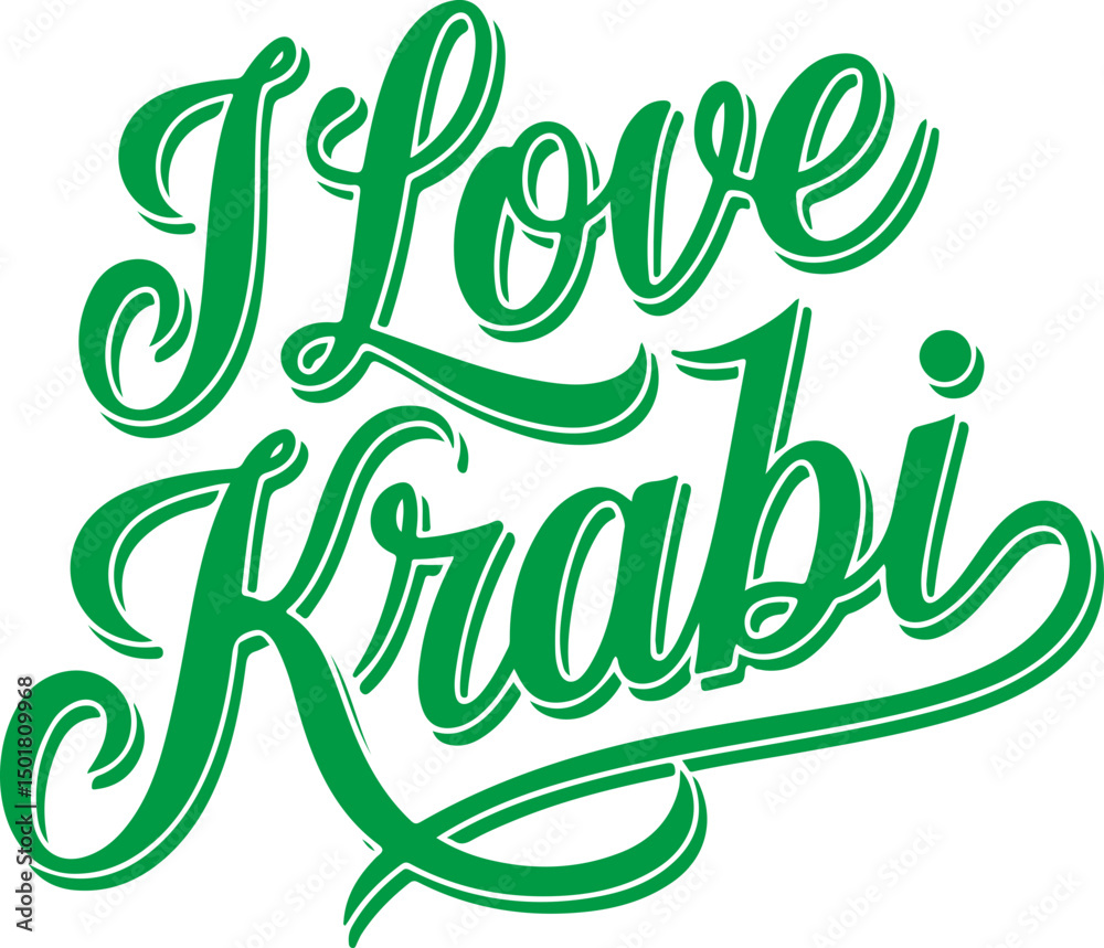 Fototapeta premium I Love Krabi.
