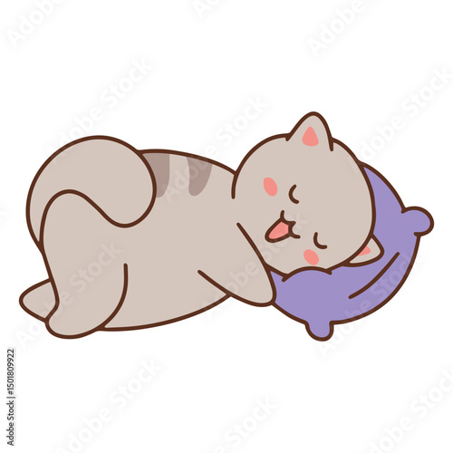 Cute cat sleeping animal