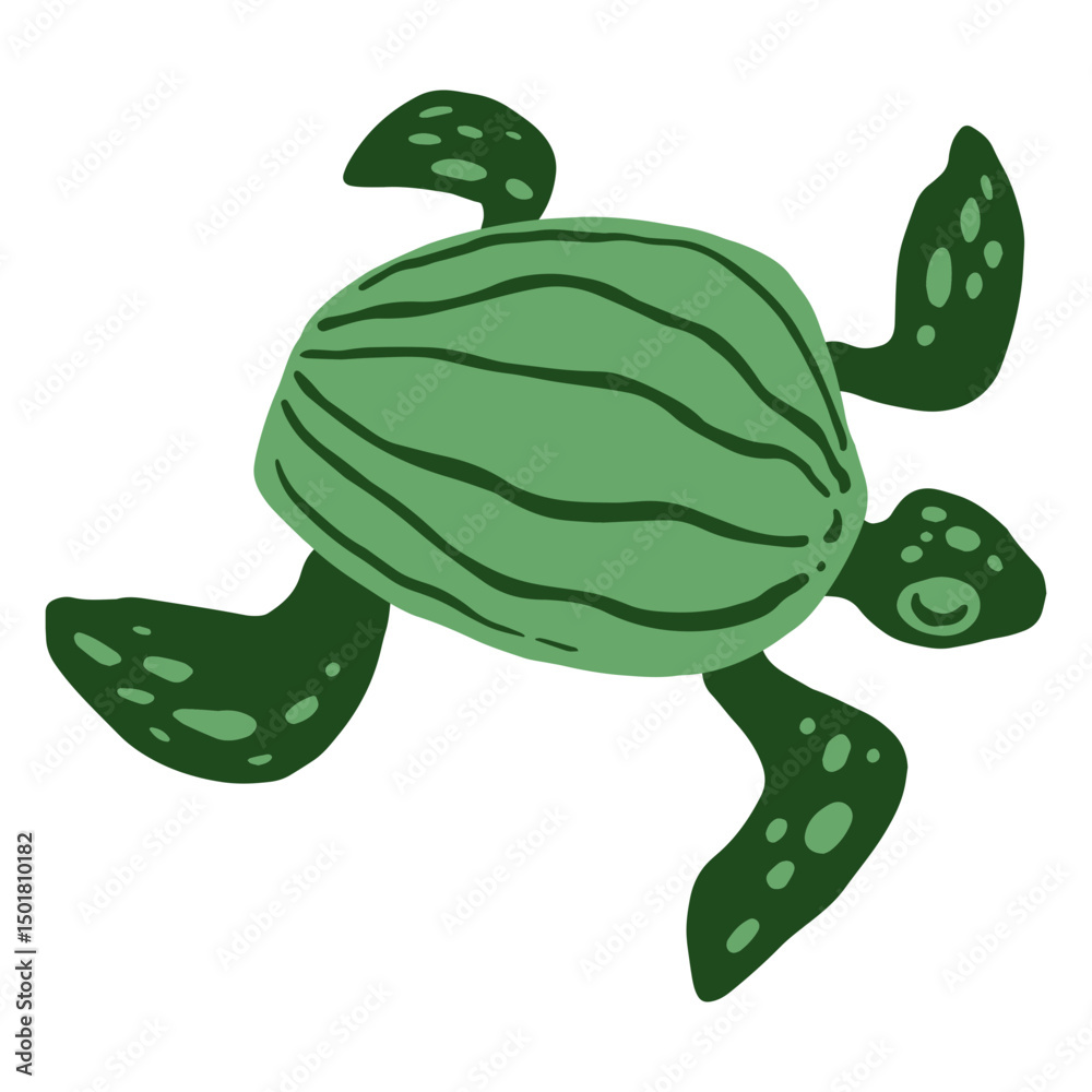 Fototapeta premium Doodle of sea turtle