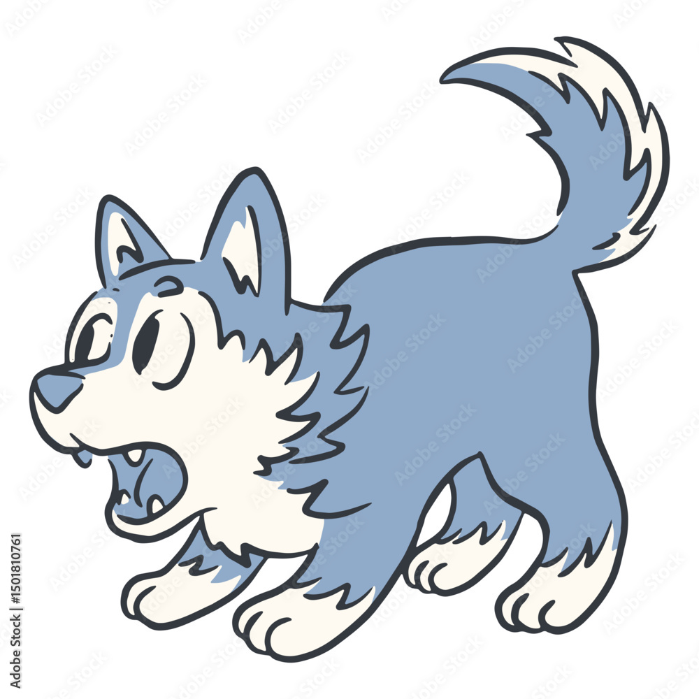 Howling wolf cute animal Howling wolf cute animal