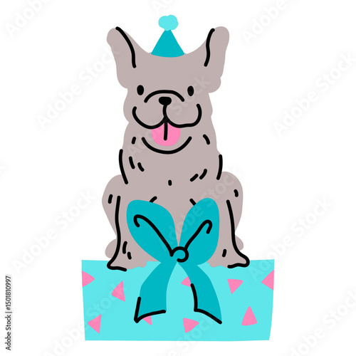 Adorable dog's birthday present