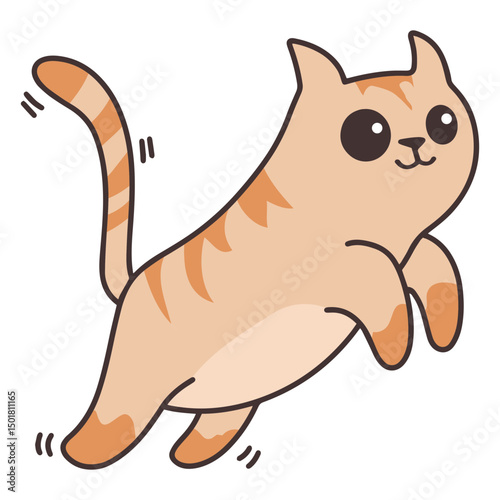 Cute jumping cat