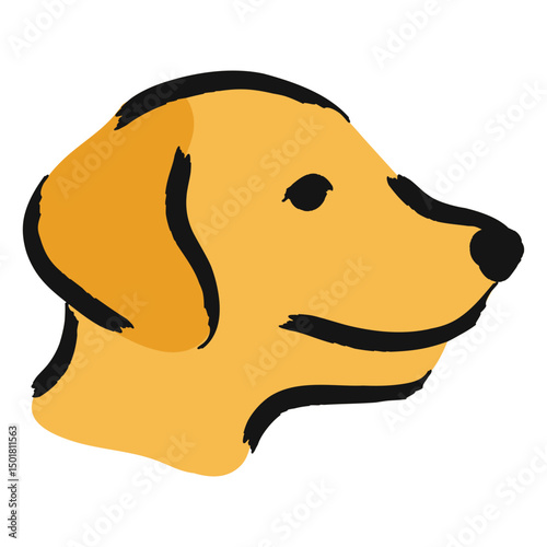 Yellow labrador dog head