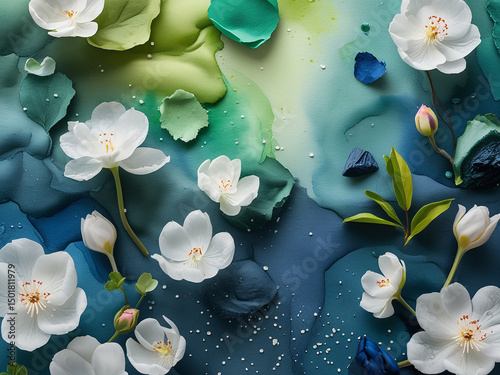 flowers in water