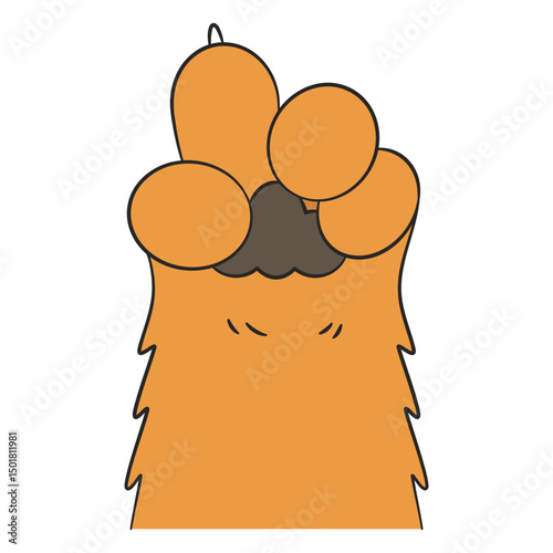 Cute orange paw design