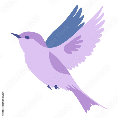 Elegant purple bird illustration