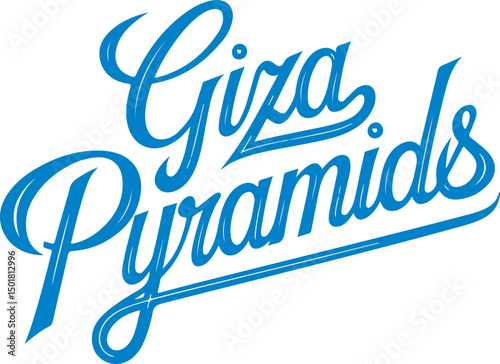 Giza Pyramids Script Logo.