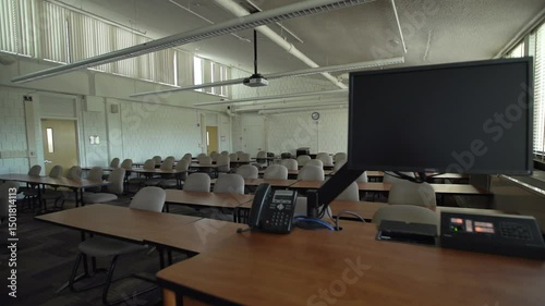 2020 Coronavirus Covid 19 Disease Empty Classroom University College 4K
