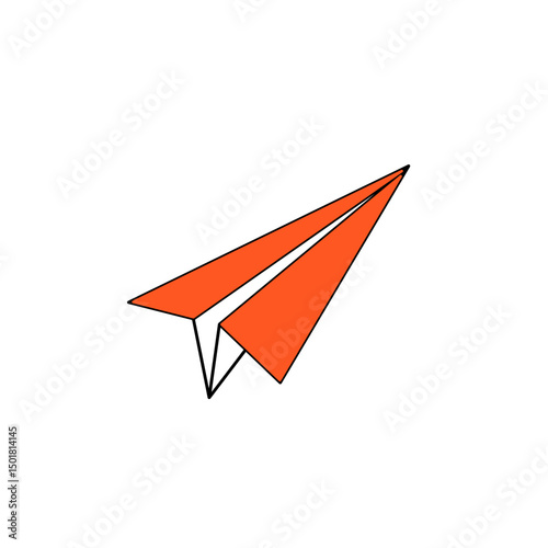 paper plane flying	