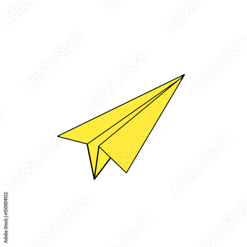 paper plane flying	