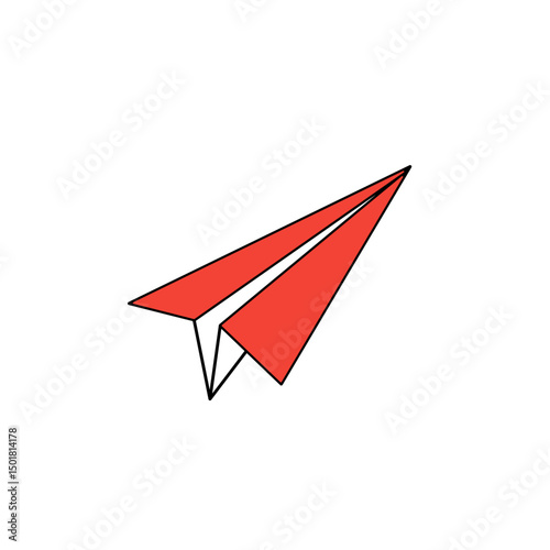 paper plane flying	