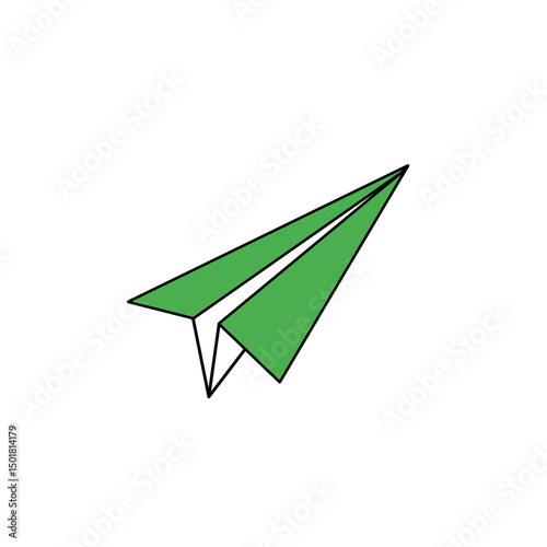 paper plane flying	